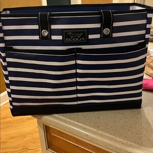 Scout Navy and White Striped Carryall